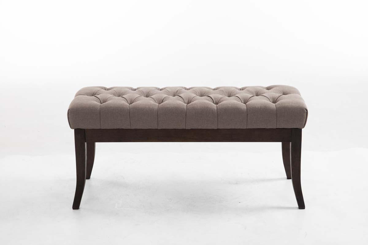 SITZBANK Cannes Stoff Taupe Dunkelbraun - Taupe, Textil (100/46/38cm) - DELUKE