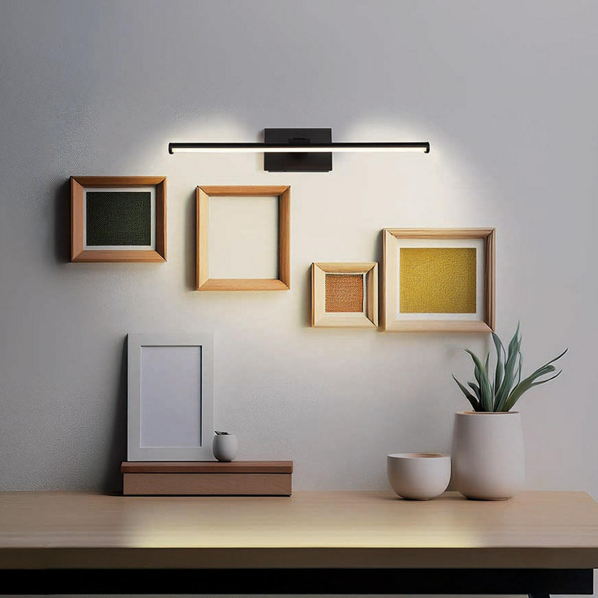 LED WANDLEUCHTE Jaime Schwarz - Schwarz, Metall (40/7.5/40cm) - Globo Lighting