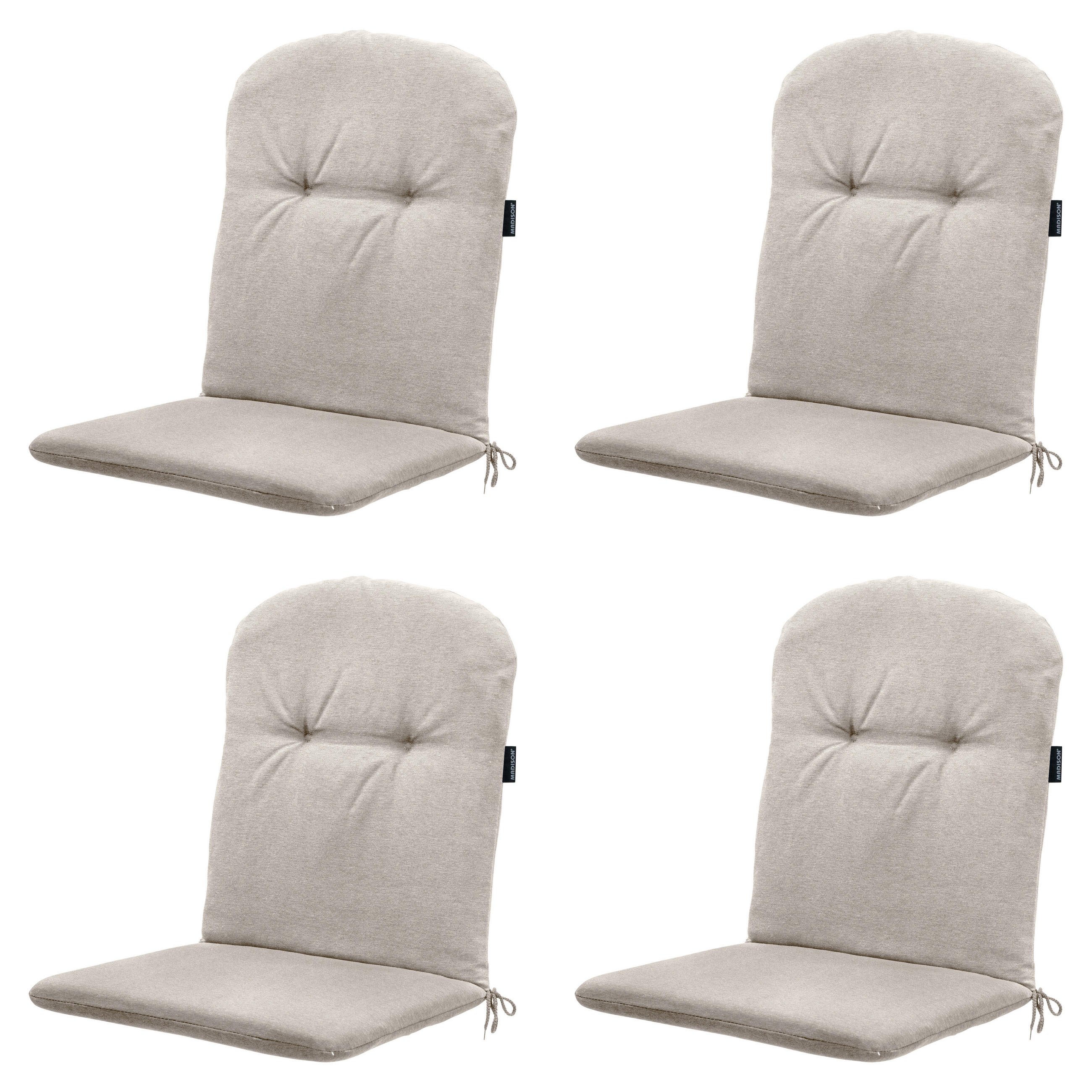 GARTENSTUHLKISSEN Panama - Beige - 96/45/3,5 cm - 4er-Set - Beige, Textil (45/3/96cm) - Madison