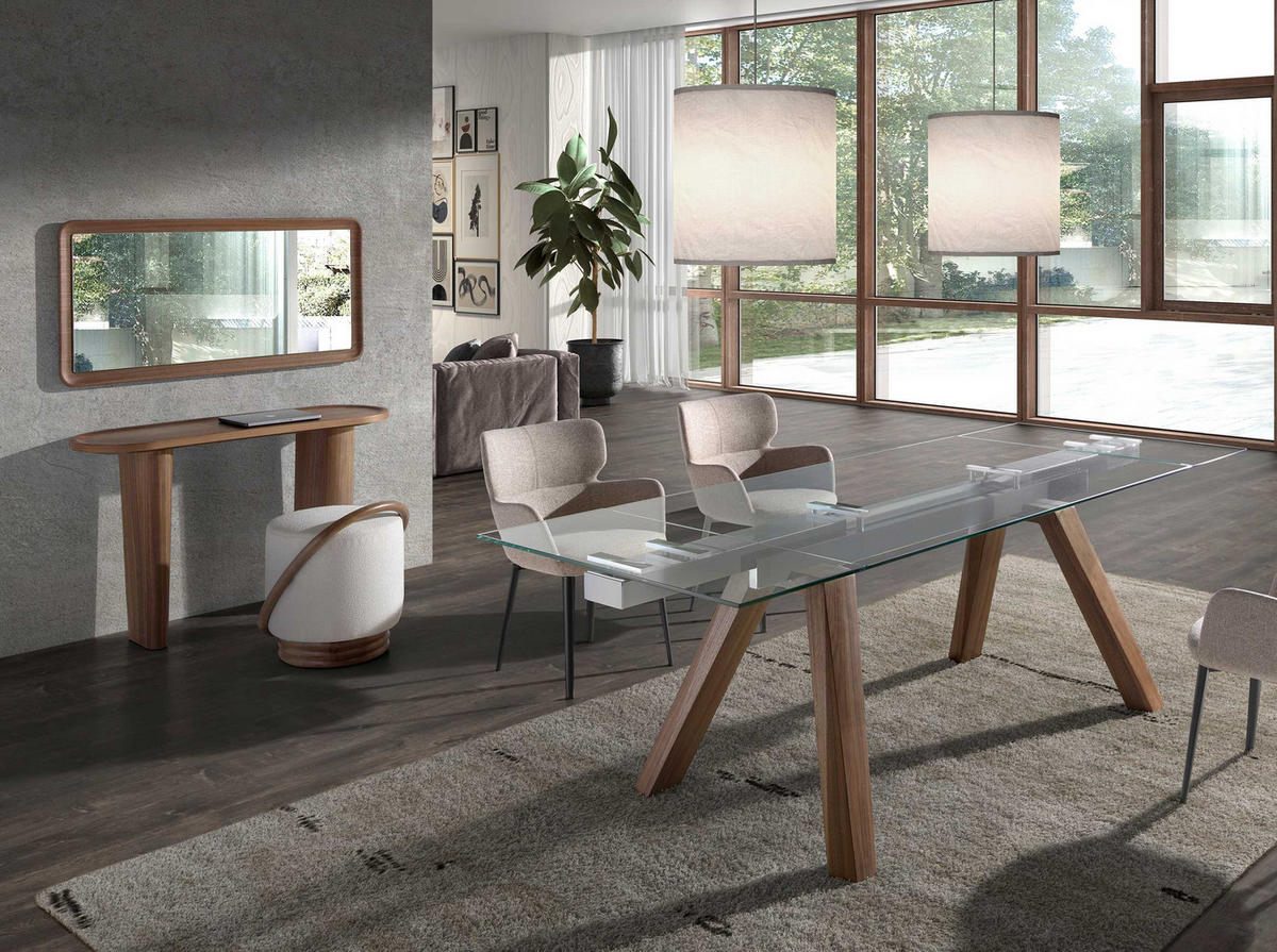 WANDSPIEGEL Wandspiegel Rechteckig Walnuss 120/60/4 cm - Walnussfarben, Holz (120/4/60cm) - ANGEL CERDA