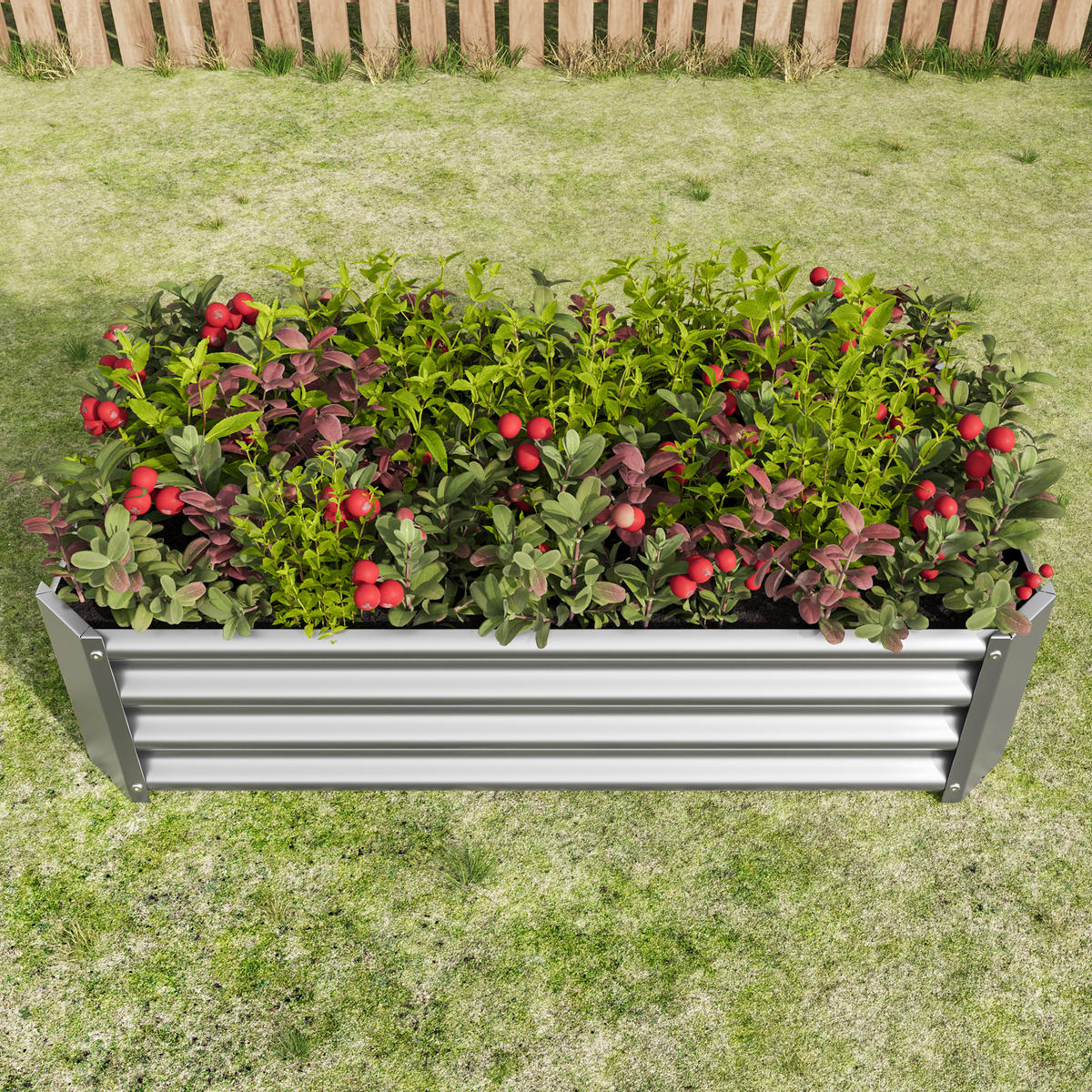 METALL-HOCHBEET silberfarben, rostfest, 120x60x30 cm für Garten & Terrasse - Grau, Metall (120/30/60cm) - Biohort