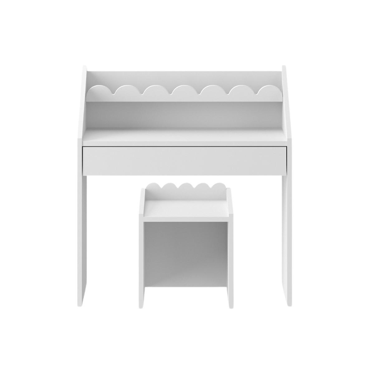 PSACÍ STŮL Book Nook Bílá - bílá, kompozitní dřevo (71/76/33cm) - Petits-meubles