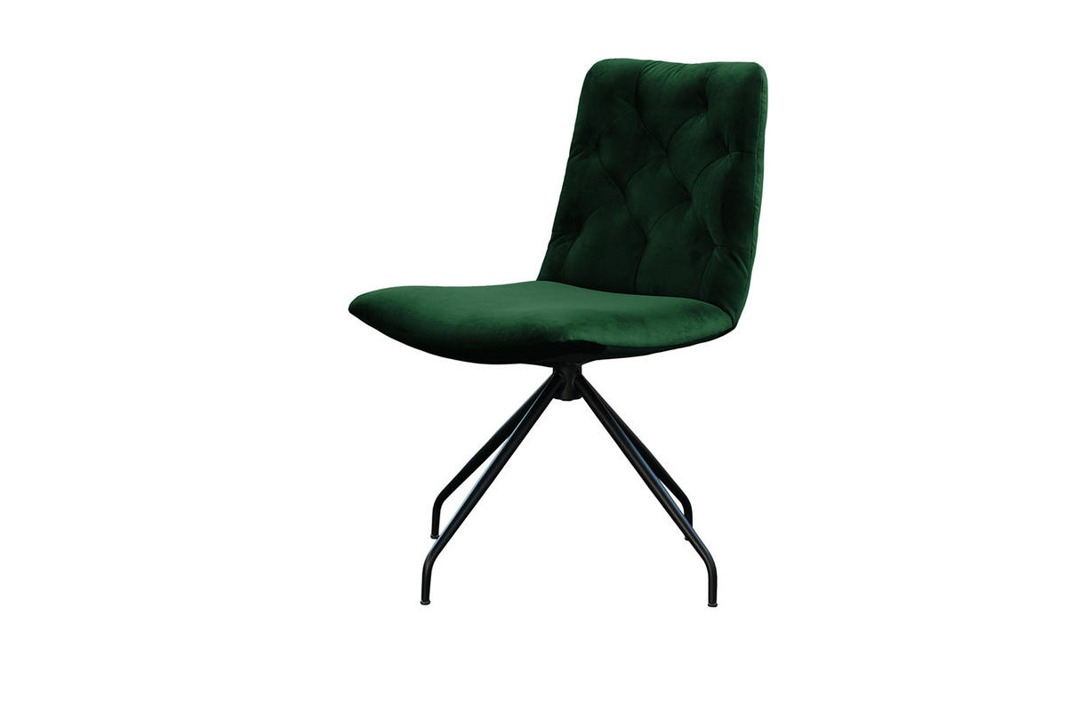 DREHSTUHL NEW CHARME Smaragdgrün Velvet - Smaragdgrün, Textil (52/87/66cm) - KAWOLA