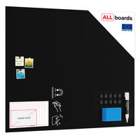 MAGNETPLATTE rahmenloses SLIMboard - Kreideoberfläche - 150x120 cm - Schwarz, Metall (150/120/0.3cm) - ALLboards