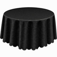 TISCHDECKE 160/400 cm oval Ornamente Schwarz - Schwarz, Textil (160/400cm) - TiborTex