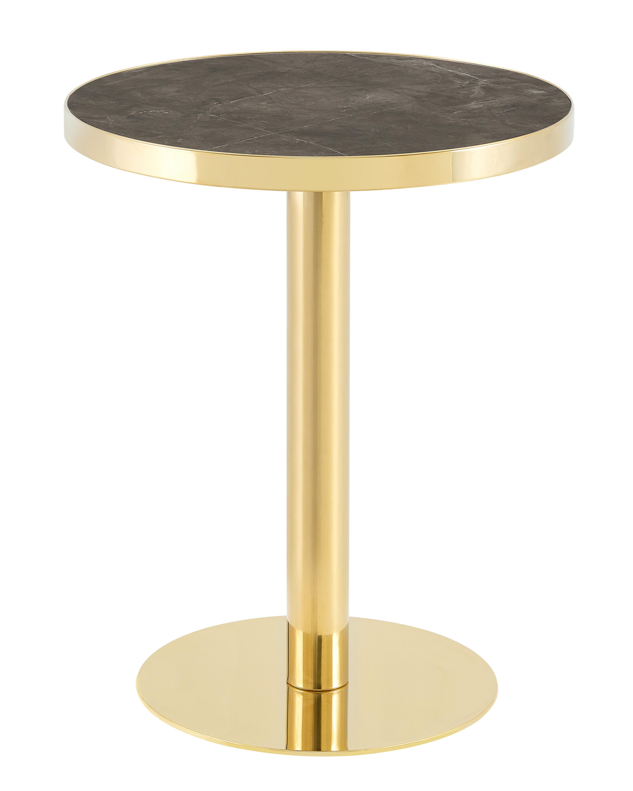 BEISTELLTISCH Grau/Gold, 59,5/59,5/73,5 cm - Grau, Holzwerkstoff (59.5/59.5/73.5cm) - PANGIVO