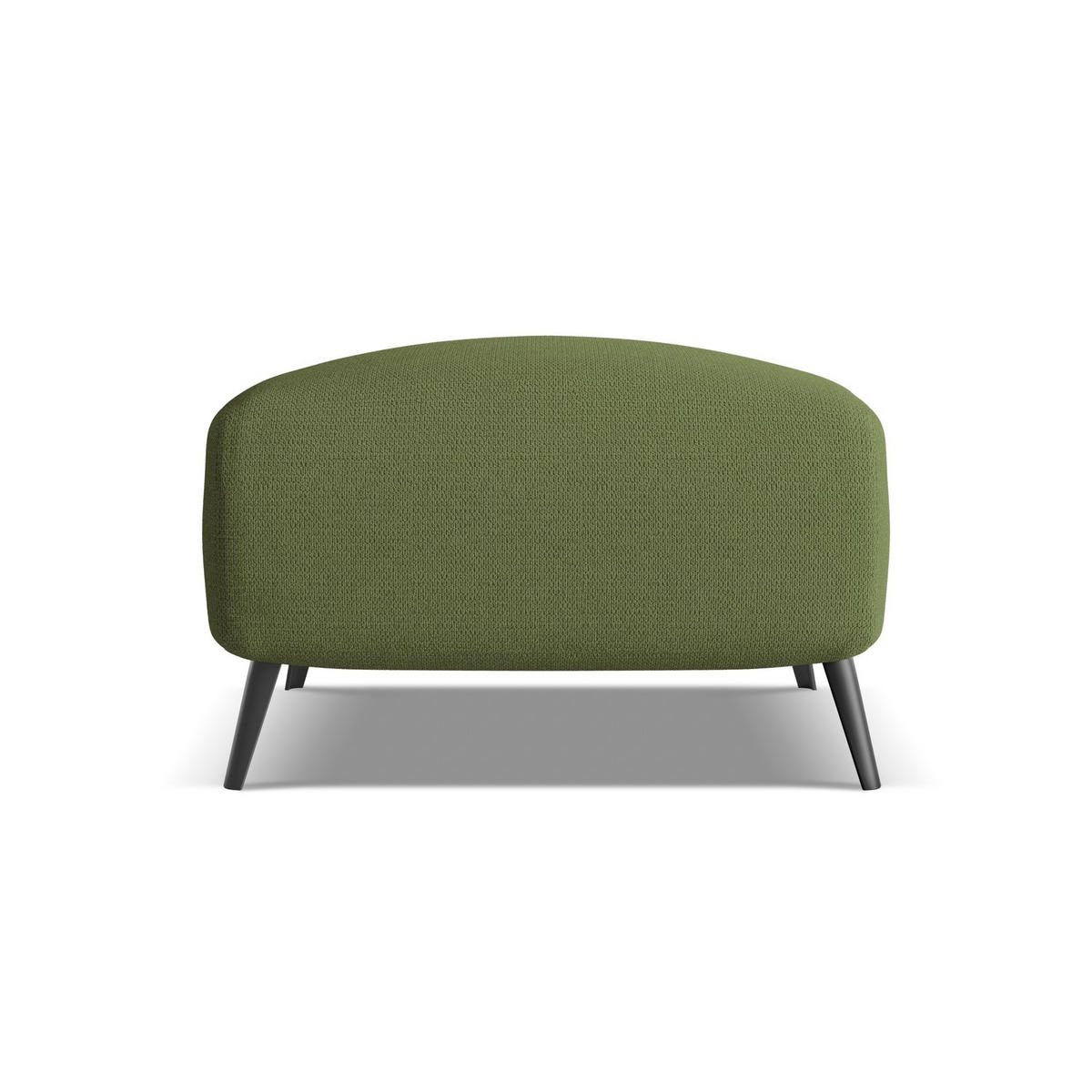 POUF Chenille Stoff Grün - Dunkelgrün/Schwarz, Textil/Metall (65/44/65cm) - LaMiaSofa