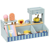 EISLADEN mit viel Zubehör - Hellblau, Holzwerkstoff (20/24.5/42cm) - AIYAPLAY