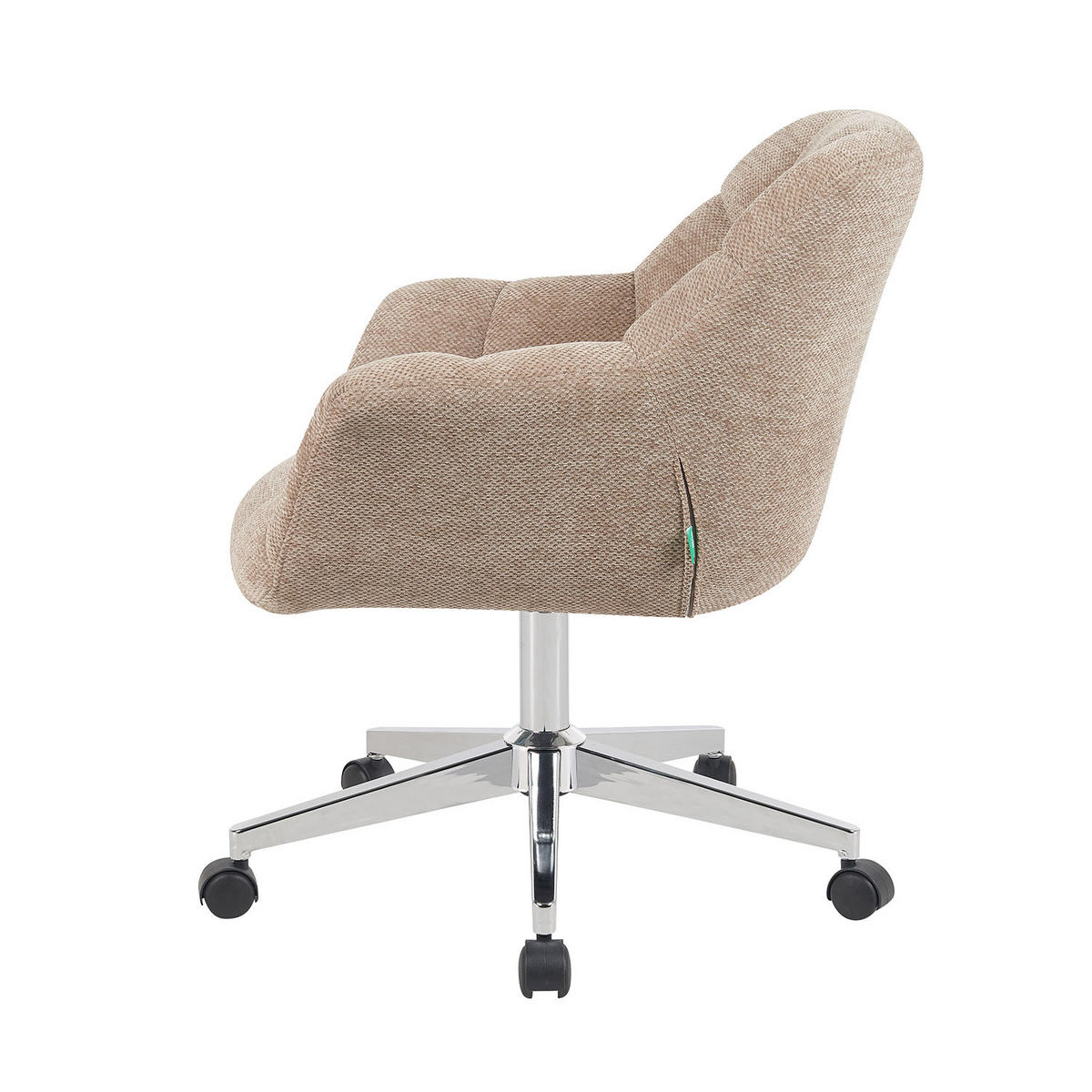 BÜROSTUHL Mika-Nio - Chromfarben/Beige, Textil/Metall (65/78/66cm) - DUBI Möbel