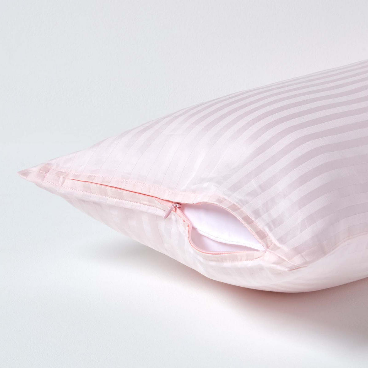 KISSENBEZUG Damast, Ägyptische Baumwolle, Fadendichte 330 - Rosa, Textil (40/80cm) - Homescapes