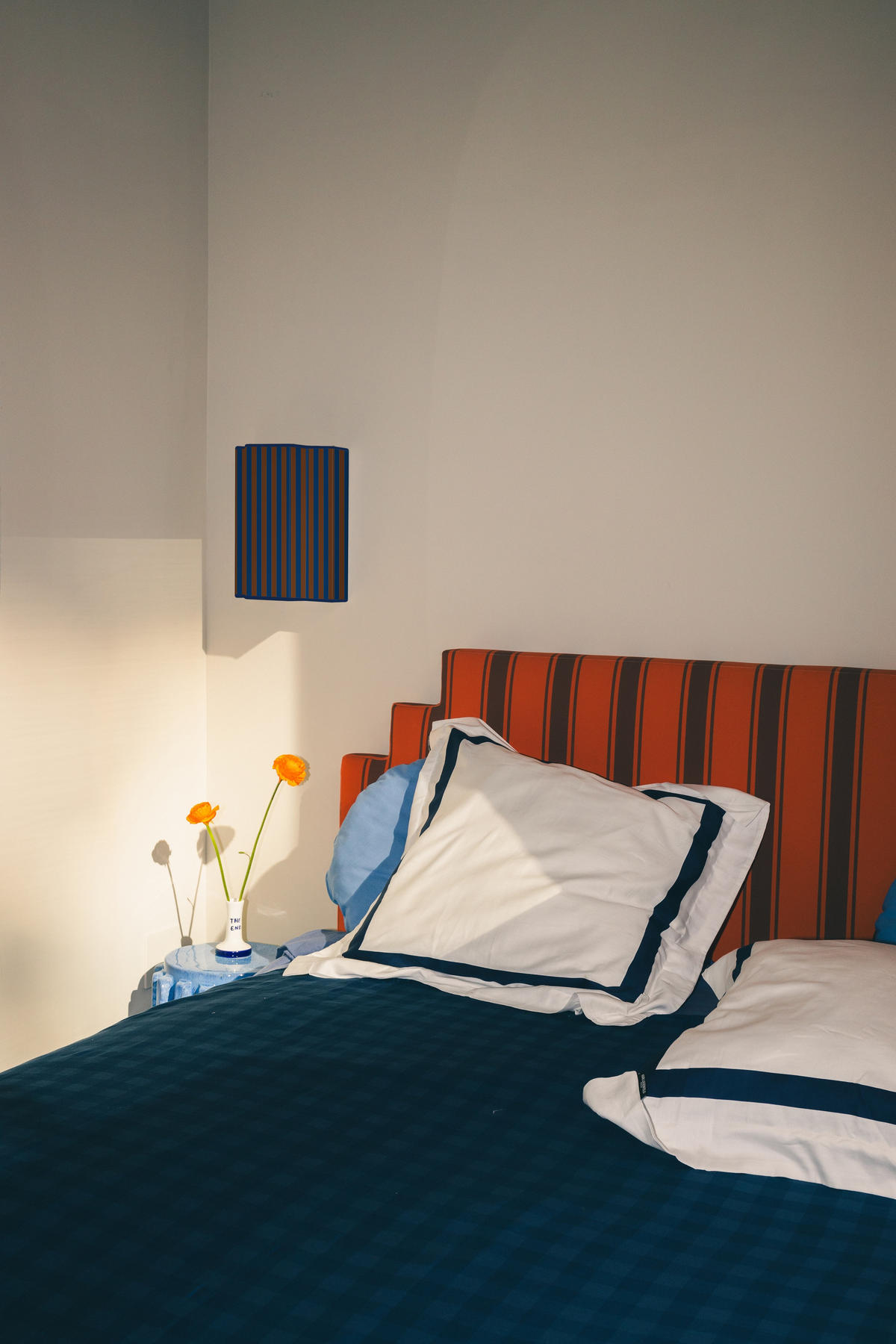 BETTKOPFTEIL gepolstert mit Samt 150cm LENNON - Orange, Holz (8/81/160cm) - RNT By Really Nice Things