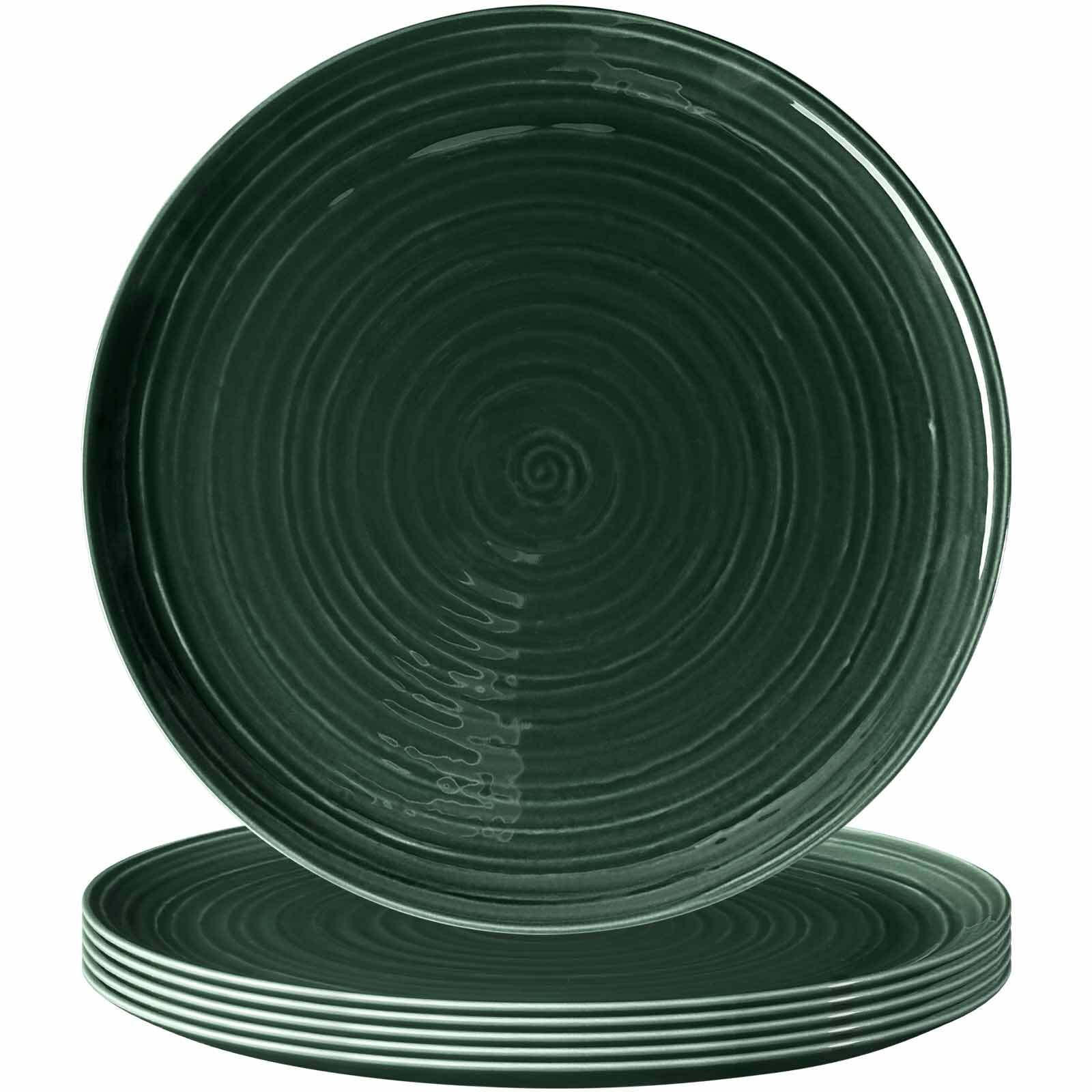 PIZZATELLER Terra Moosgrün ø 31,5 cm 6er Set - Dunkelgrün, Keramik (31.5cm) - Seltmann Weiden