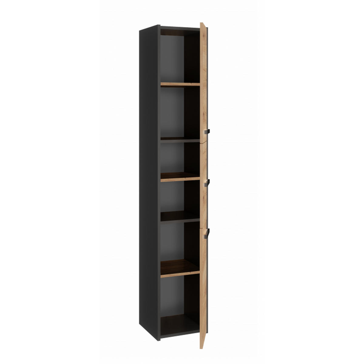 SKRIŇA kúpeľňová - antracitová, kompozitné drevo (30/170/30cm) - RAUMHIRSCH FURNITURE