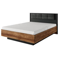 DOPPELBETT 160x200 Taviano mit Bettkasten, Metallrahmen - Eichefarben, Holz/Metall (160/200cm) - Emporius