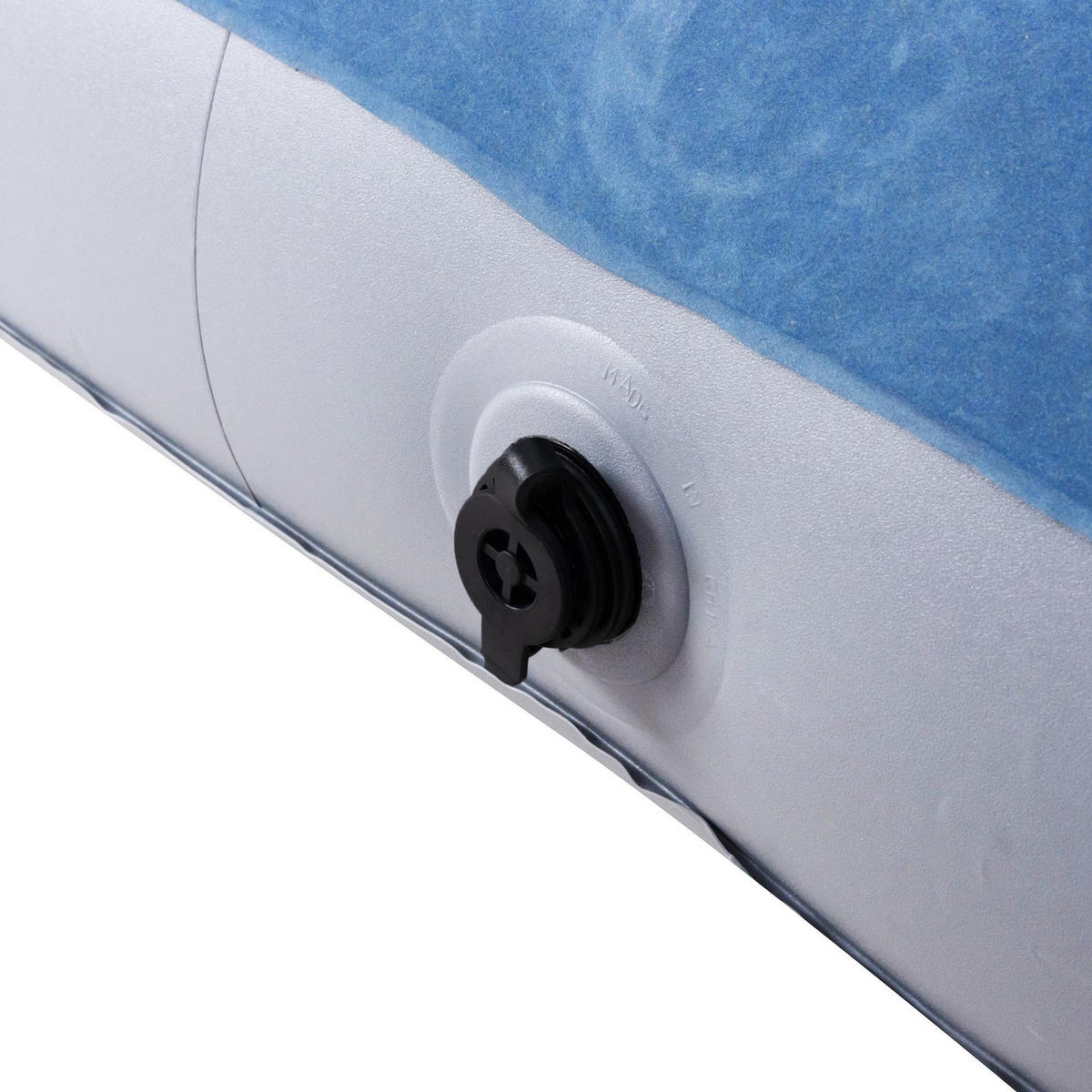 LUFTBETT Luftmatratze Camping 2 Personen 191x137x22cm blau aufblasbar ohne Pumpe - Blau, Kunststoff (137/191cm) - Avenli