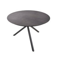 GARTENTISCH Heinz rund Terrassentisch - Grau, Holz (110/110/75cm) - DELUKE