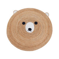 KINDERTEPPICH Kosalar 120/120 cm - Beige, Naturmaterialen (120/120cm) - Beliani