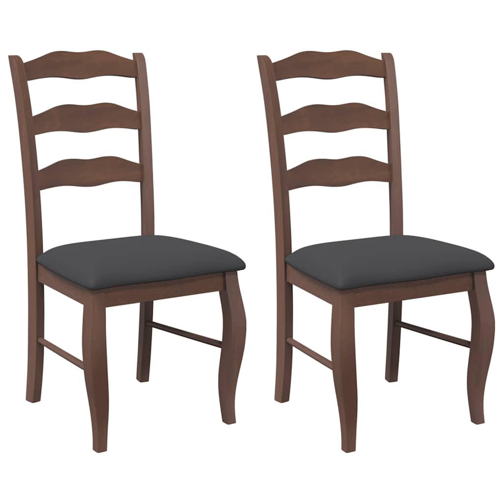 ESSZIMMERSTÜHLE Resz mit Kissen 2er-Set Braun-Schwarz - Schwarz, Holz (48/99/53.5cm) - DELUKE