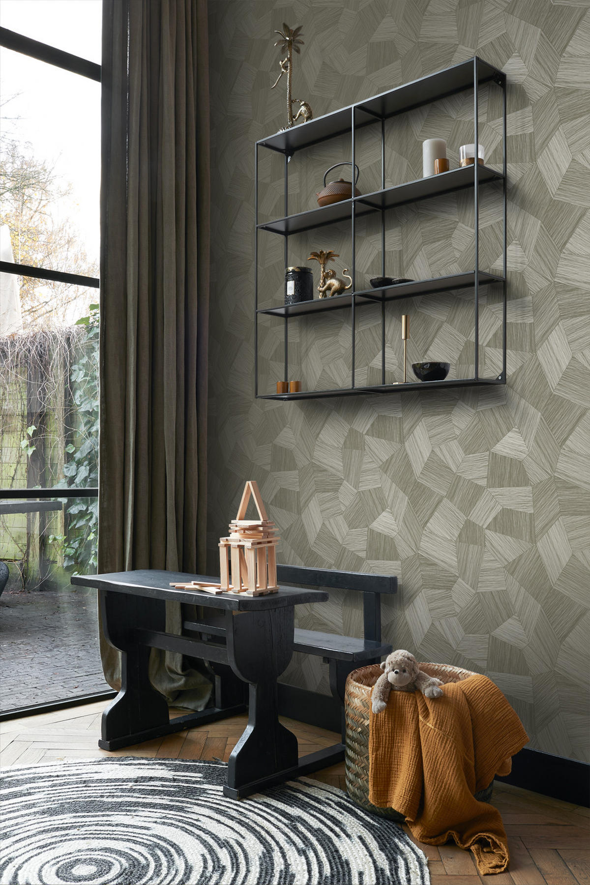 TAPETE 3D-Muster 53 cm x 10.05 m - Beige, Papier (53/1000cm) - Origin Wallcoverings