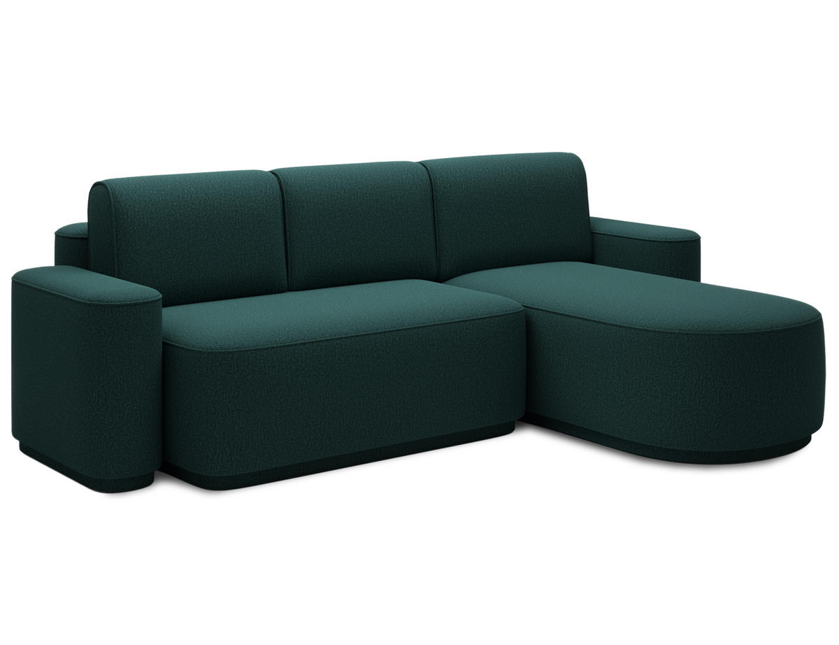 ECKSOFA RUMA - Dunkelgrün (Enjoy 35) - Dunkelgrün, Holzwerkstoff (285/180cm) - Möblo