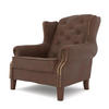 CHESTERFIELD-SESSEL Anton Braun Microfaser Vintageoptik - Braun, Holz/Textil (102/102/93cm) - S-Style Möbel