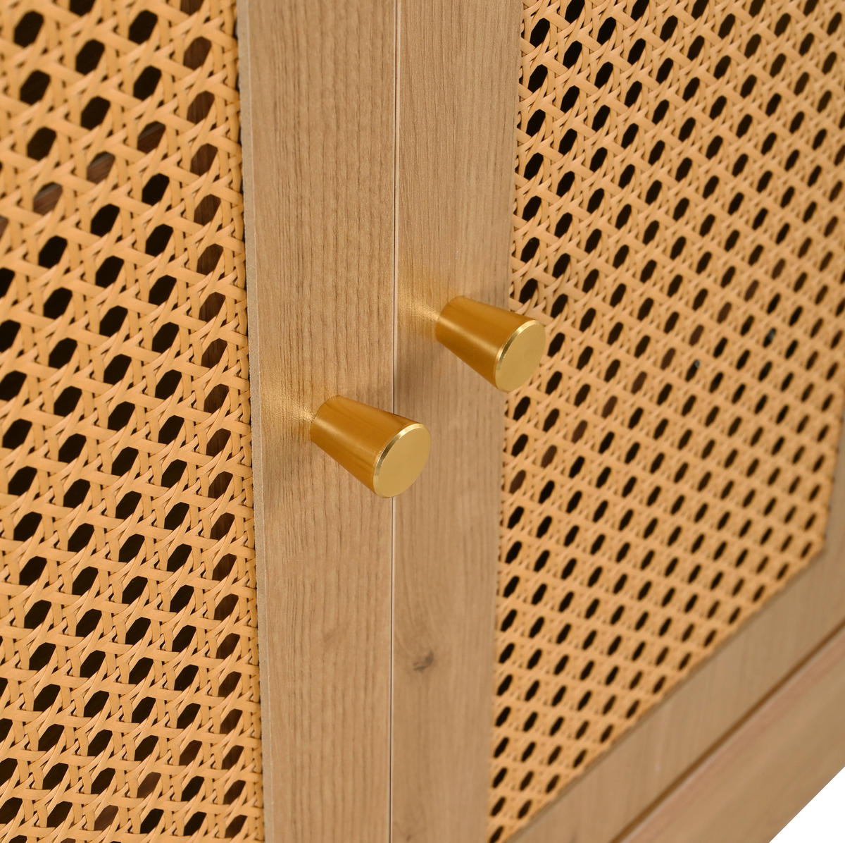 SCHUHSCHRANK aus Spanplatte 142x35x110cm in Natural mit Sitzbank - Naturfarben, Holzwerkstoff (142/110/35cm) - Modfu