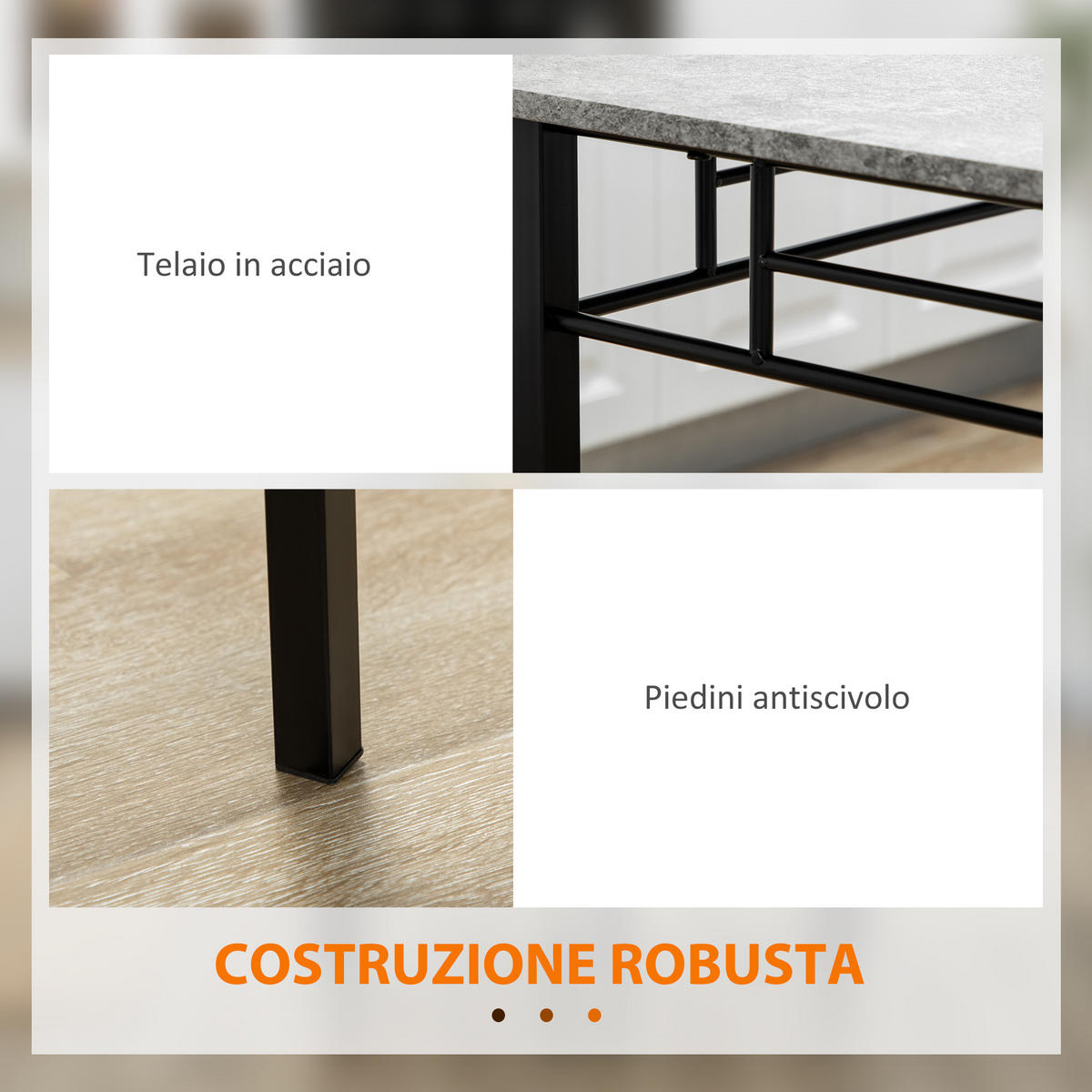 ESSZIMMER-SET, Metall rechteckig 5-teilig, grau-schwarz - Grau, Holzwerkstoff (70/75.5/107cm) - Vallsero