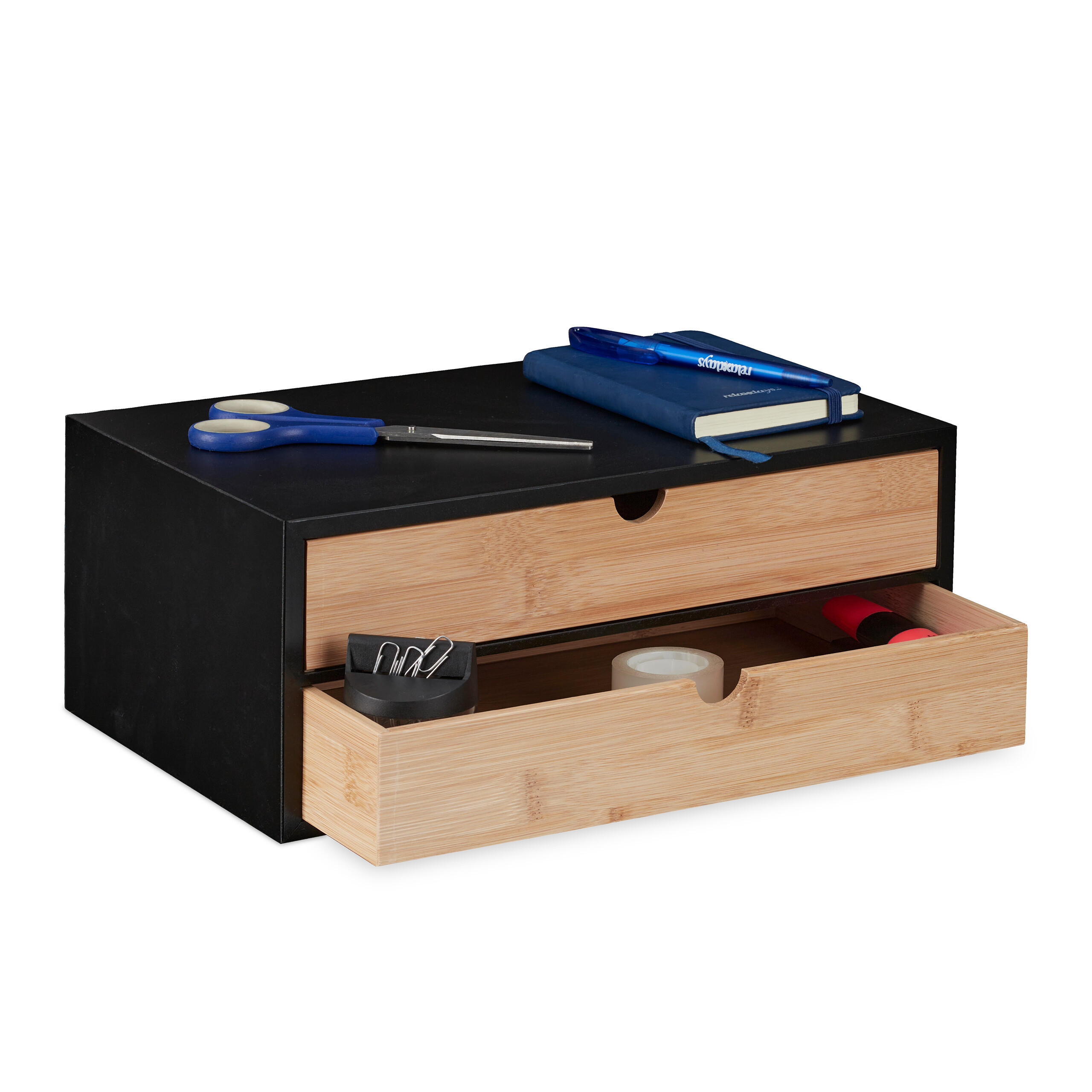 SCHUBLADENBOX - Multicolor, Holz/Holzwerkstoff (21/33/14cm) - Relaxdays