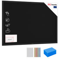KREIDETAFEL mit Schwarz Holzrahmen 150x100cm - Schwarz, Holz (150/100/2cm) - ALLboards