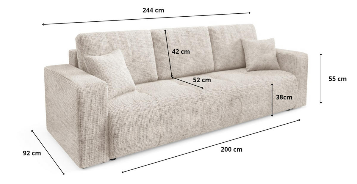 SCHLAFSOFA mit Bettkasten Gelb - Gelb, Textil (244/70/92cm) - Furnisell