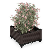 PFLANZKÜBEL - Braun, Kunststoff (40/23/40cm) - Relaxdays