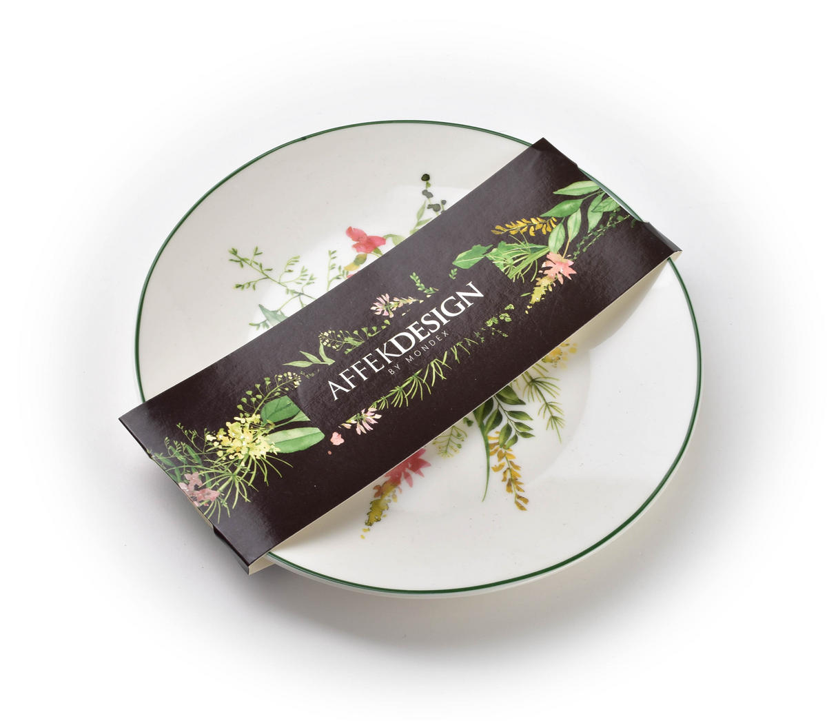 DESSERTTELLER Idyllic Grün 20/20/2.3 cm Keramik - Grün, Keramik (20cm) - Mondex