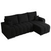 ECKSOFA KIRASSO L Schwarz Boucle - Schwarz/Grau, Textil (245/147cm) - MKS