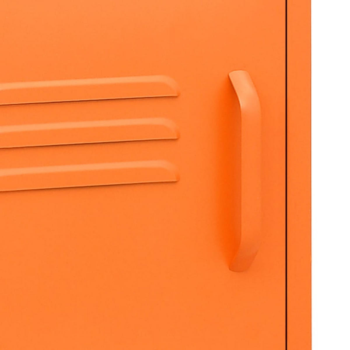 NACHTTISCH ORANGE 35X35X51 CM STAHL - Orange, Metall (35/51/35cm) - vidaXL