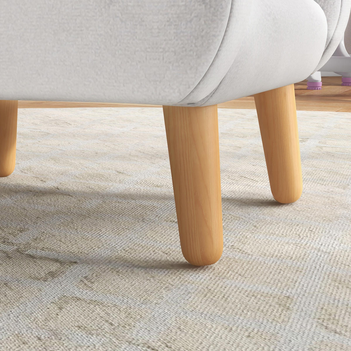 KINDERSESSEL DE-18966 Wolken-Design, 40 kg Weiß - Weiß, Textil (51/55/46cm) - ComfortXL
