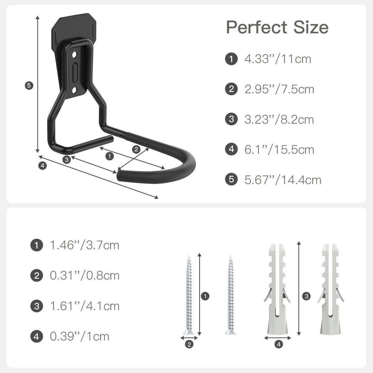 FAHRRADHALTERUNG 2er Set Schwarz - Schwarz, Metall (14/9.5/16cm)