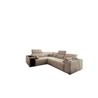 ECKSOFA Mit Schlaffunktion USB Und Verstellbarer Rückenlehne Mindy II KaltesBeige Links - Creme, Holz/Textil (219/288cm) - Kaiser Möbel
