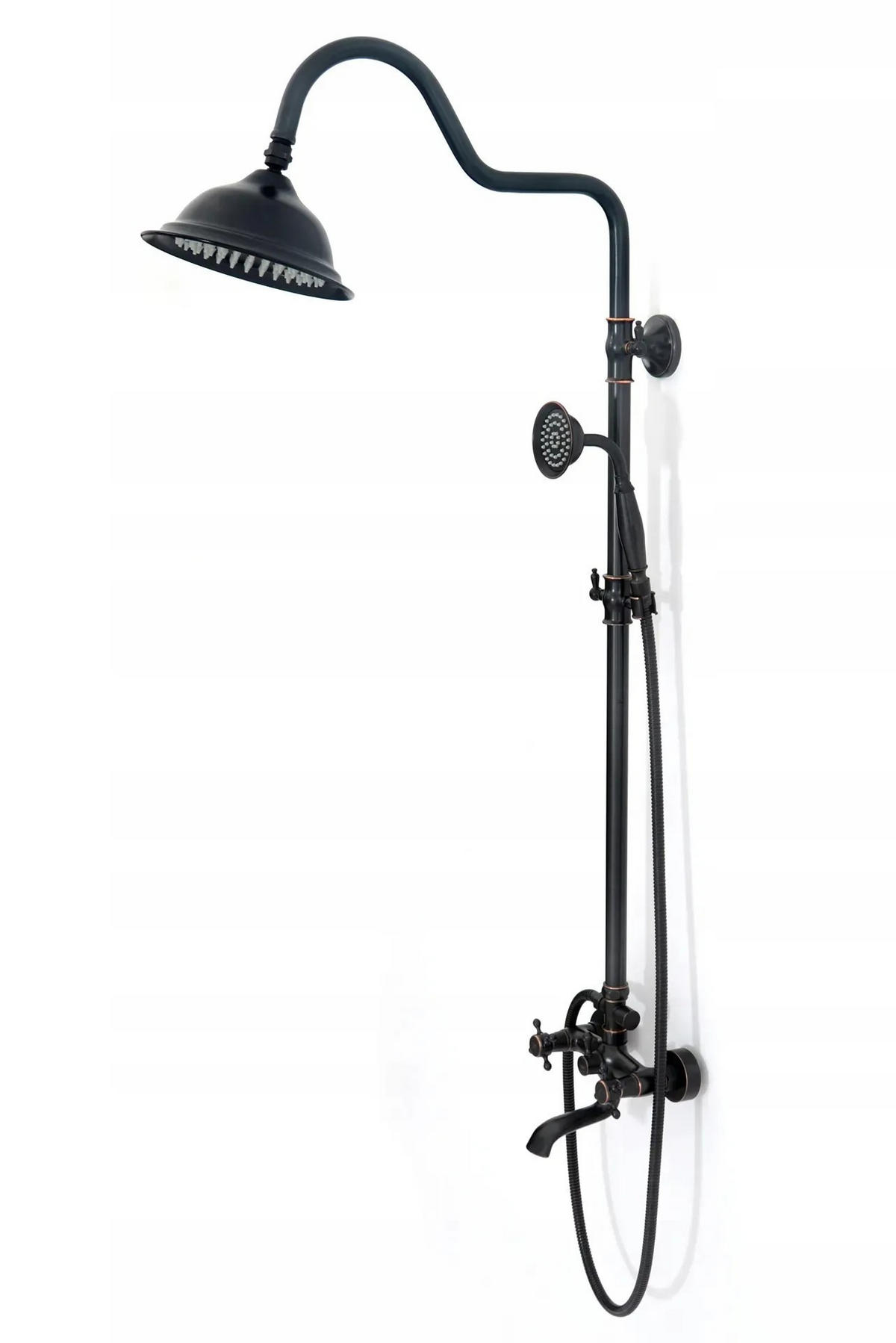 DUSCHSET Rea Retro Old Black - Schwarz, Metall (20.5/150/63cm) - REA