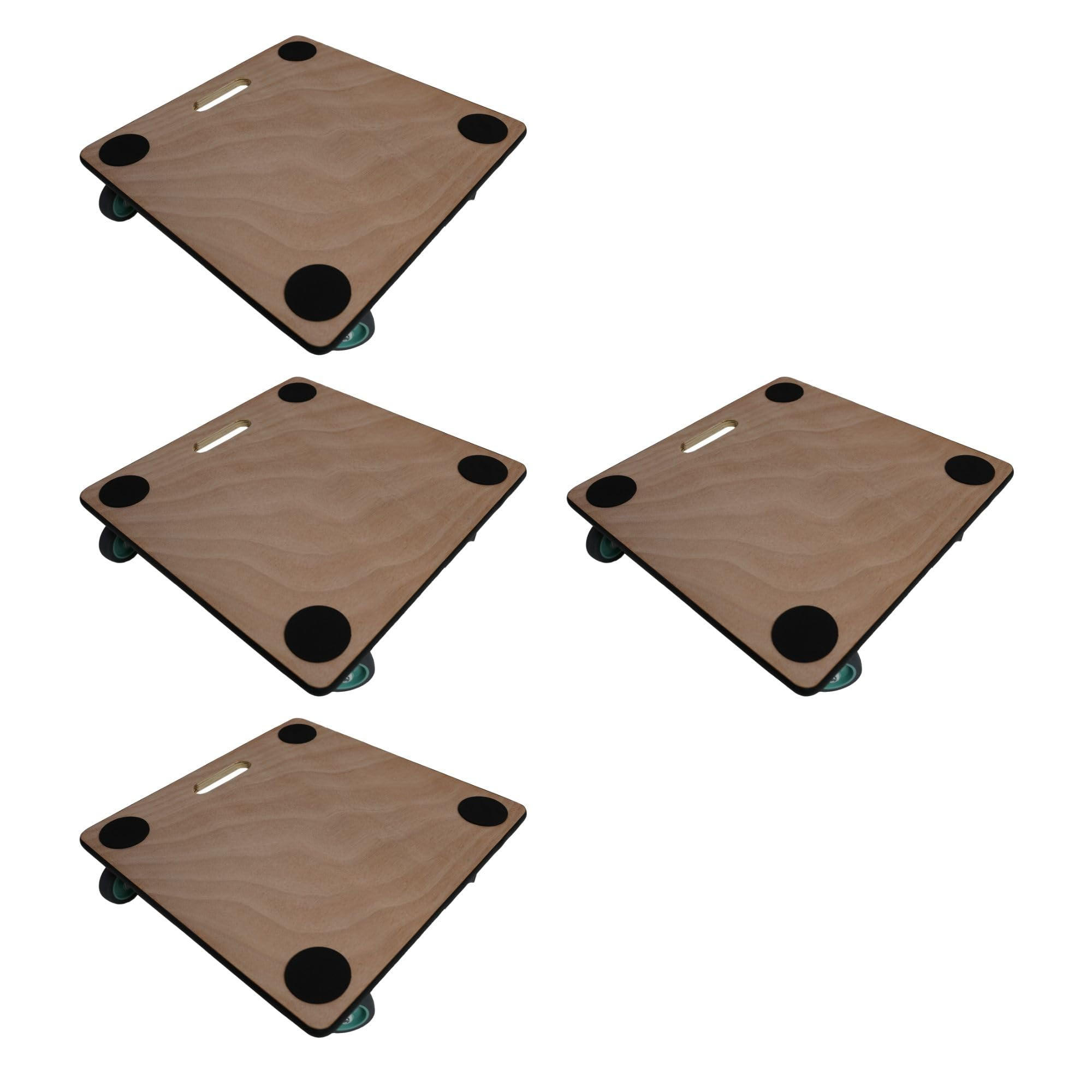 TRANSPORTROLLER 4er-Set mit 4 Rollen 11,5x50x50 cm Traglast 150kg Sperrholzplatte Braun - Braun, Holzwerkstoff (50/50/11.5cm) - PROREGAL