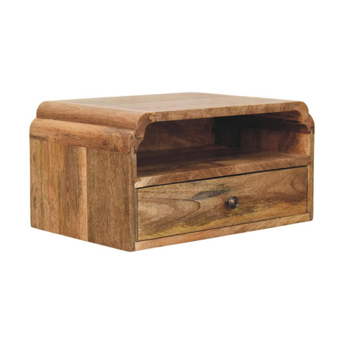 NACHTTISCH mit Eichenoptik-Finish, 1 Schublade, 1 offene Ablage, braun - Braun, Holz (45/24/32cm) - Artisan Furniture