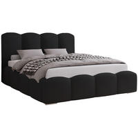 POLSTERBETT 140x200 cm Zenna mit Lattenrost, Bettkasten, Schwarz - Schwarz, Holz/Textil (140/200cm) - Emporius