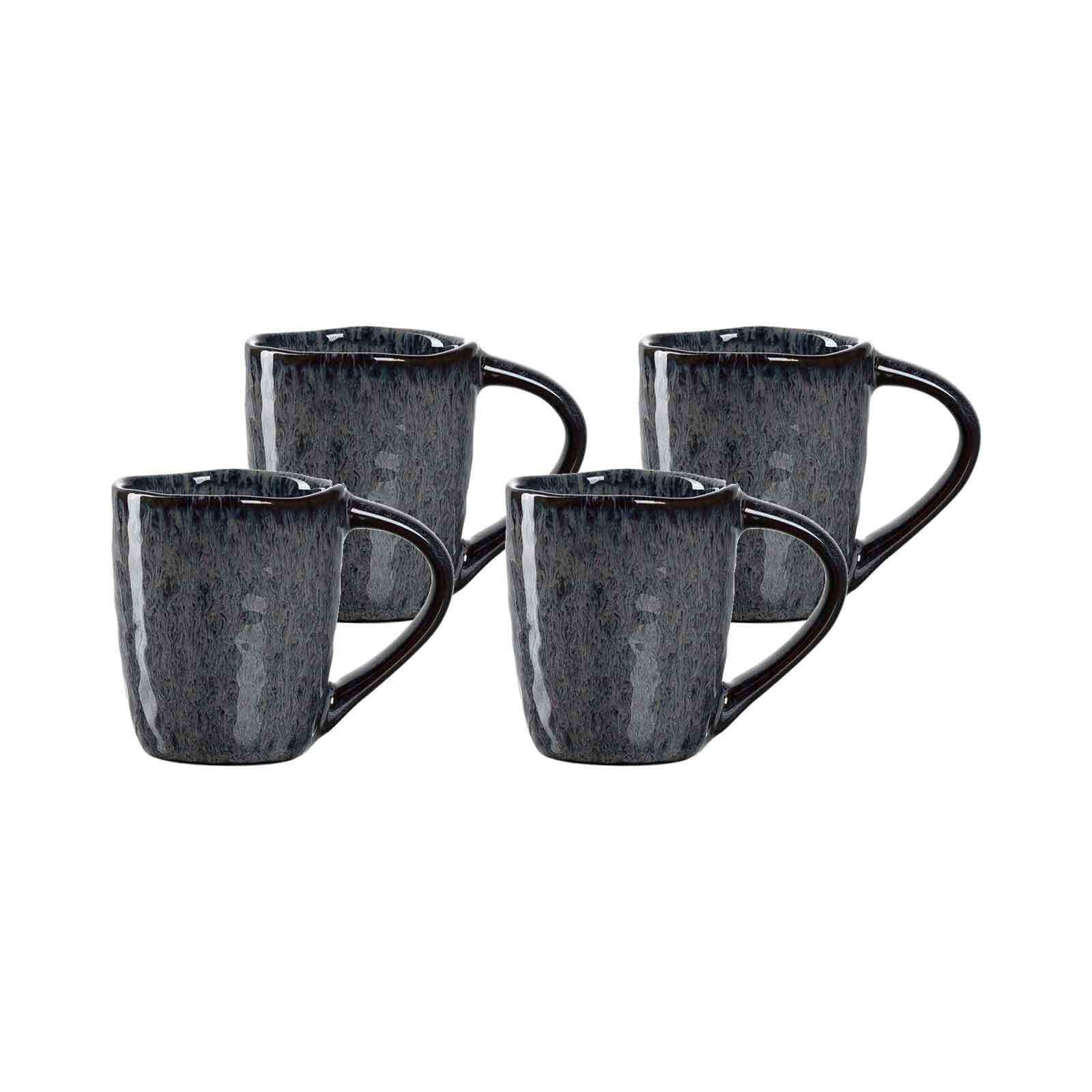 ESPRESSOTASSEN Matera anthrazit 90 ml 4er Set - Grau, Keramik (0.09L) - Leonardo Living