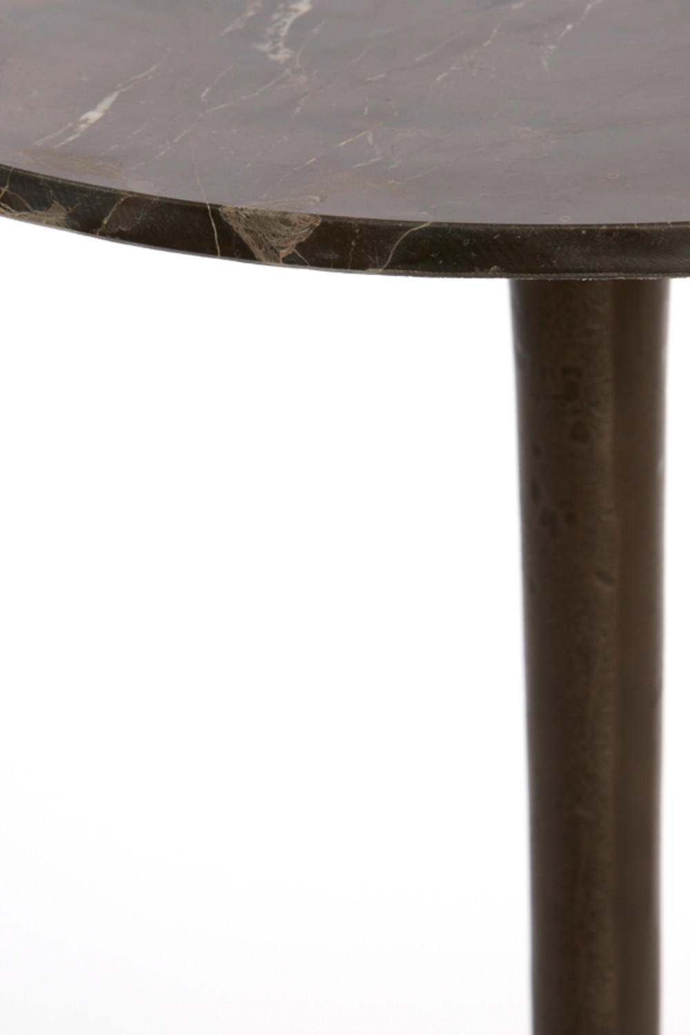 BEISTELLTISCH Pazo Braun Ø48/53 cm - Dunkelbraun, Metall (48/48/53cm) - Light & Living