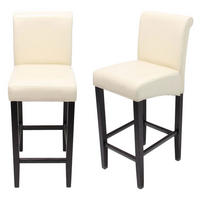 BARHOCKER Beige 2er-Set - Beige, Holz (39/105/53cm) - MCW