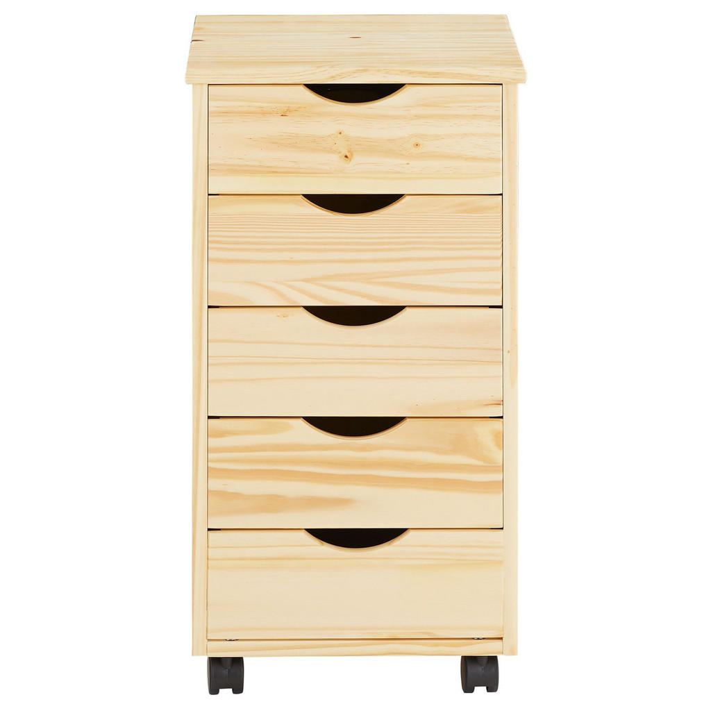 Thumbnail - Idimex Rollcontainer, Natur, Holz, Kiefer, Mode, 35x65x40 cm, FSC Mix, Arbeitszimmer, Container