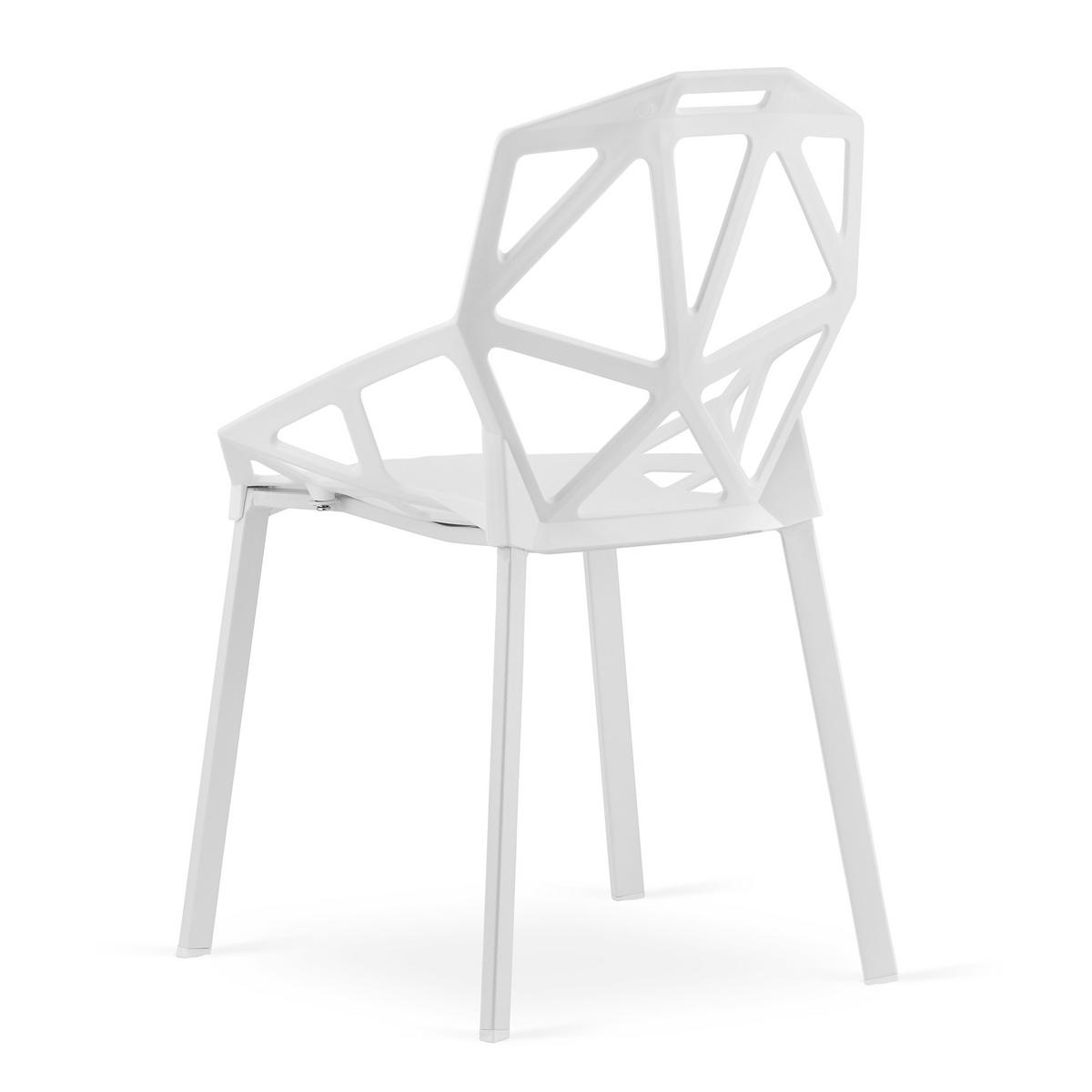ESSZIMMERSTUHL Espen (4er-Set) - Weiß, Kunststoff/Metall (54/80/50cm) - Home Collective