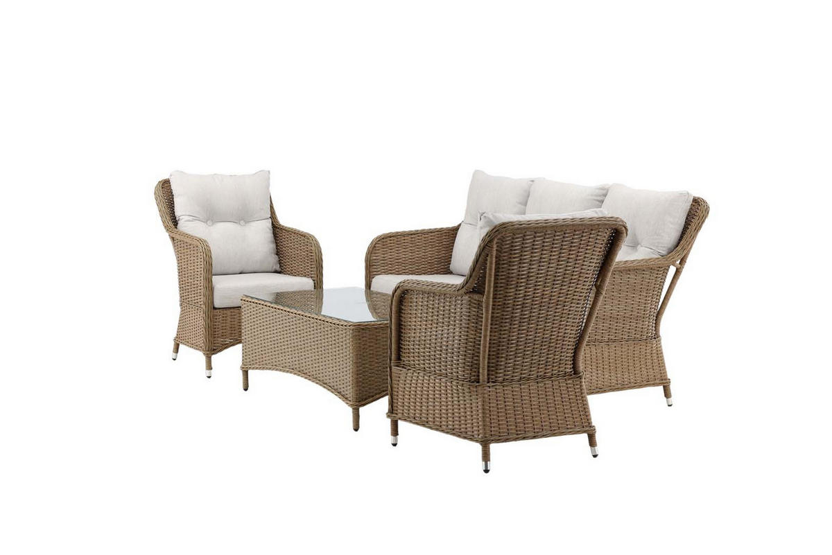 LOUNGE-SET natur - Naturfarben, Holzwerkstoff - ebuy24