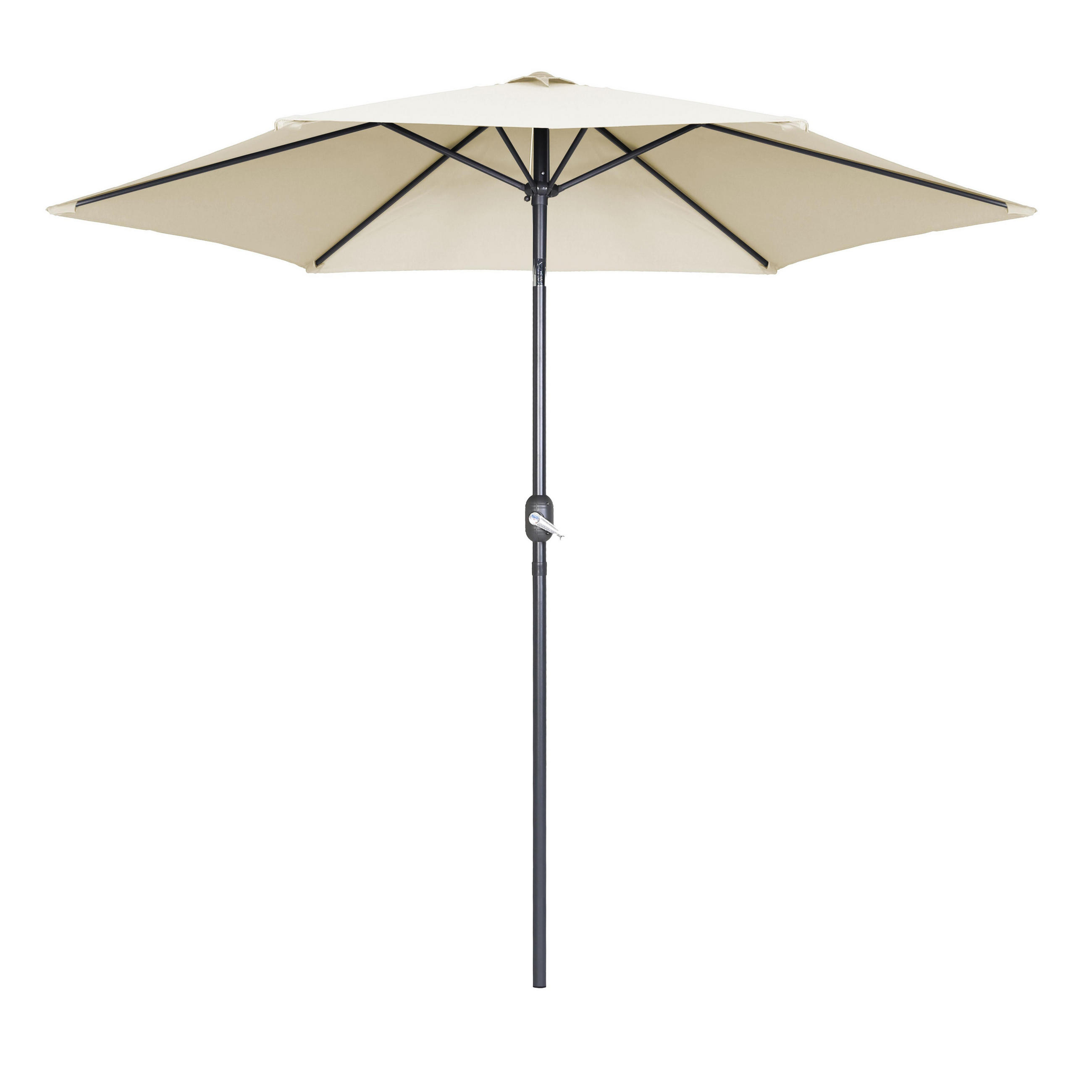 SONNENSCHIRM 3x3m Aluminium, Weiß - Weiß, Metall (300/300cm) - Oviala