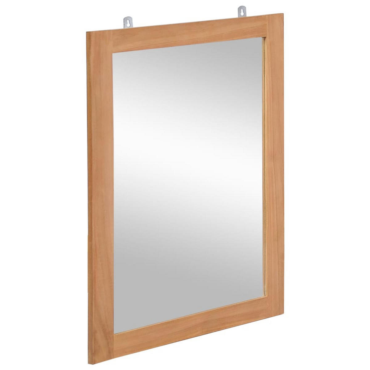 WANDSPIEGEL Teak Massiv 50x70 cm - Braun, Holz (50/70/1cm) - furnicato