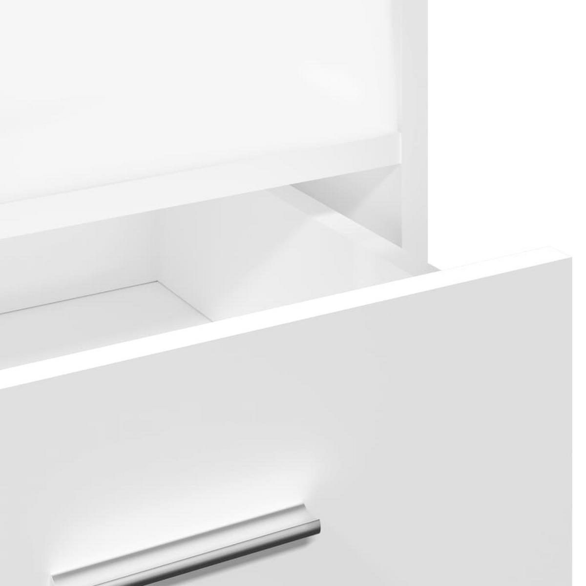 STEHPULT mit 1 Tür, 1 Schublade 55/55/107 cm aus Holzwerkstoff Weiß - Weiß, Holz (55/55/107cm) - vidaXL